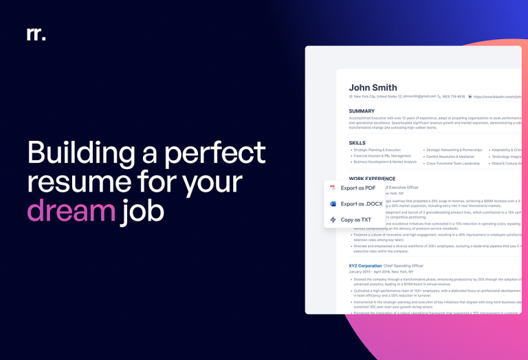 Building the perfect resume for the dream job 